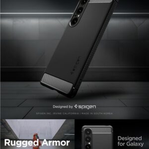 Spigen Rugged Armor dėklas skirtas Sony Xperia 1 VII - Matte juodos spalvos - Image 14