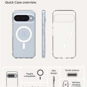Spigen Ultra Hybrid Mag MagSafe dėklas skirtas Google Pixel 10 / 10 Pro - Clear and baltos spalvos - Image 12