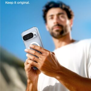 Spigen Ultra Hybrid Mag MagSafe dėklas skirtas Google Pixel 10 Pro XL - Clear and baltos spalvos - Image 19