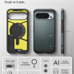 Spigen Tough Armor Mag MagSafe dėklas skirtas Google Pixel 10 Pro XL - žalios spalvos - Image 20
