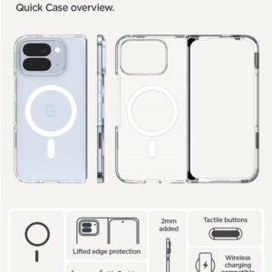 Spigen Ultra Hybrid MagSafe, clear baltos spalvos - Google Pixel 10 Pro Fold - Image 17