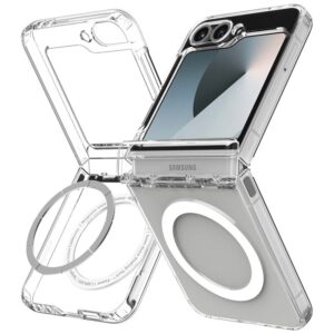 Spigen Ultra Hybrid Pro MagSafe, clear baltos spalvos - Samsung Galaxy Z Flip7 FE/Flip 6