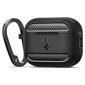 Spigen Rugged Armor dėklas skirtas AirPods Pro 3 - Matte juodos spalvos - Image 10