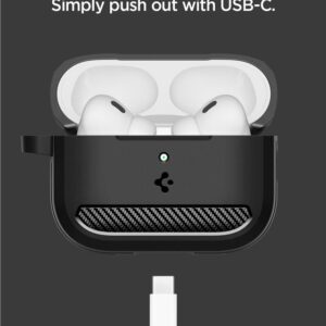 Spigen Rugged Armor dėklas skirtas AirPods Pro 3 - Matte juodos spalvos - Image 17