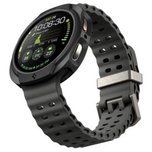 Spigen Liquid Air dėklas skirtas Samsung Galaxy Watch 8 44mm - Matte juodos spalvos - Image 14