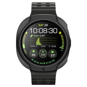 Spigen Liquid Air dėklas skirtas Samsung Galaxy Watch 8 44mm - Matte juodos spalvos - Image 15