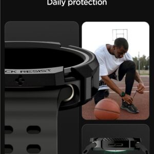 Spigen Rugged Armor dėklas skirtas Samsung Galaxy Watch 8 40mm - Matte juodos spalvos - Image 13