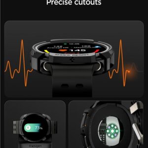 Spigen Rugged Armor dėklas skirtas Samsung Galaxy Watch 8 40mm - Matte juodos spalvos - Image 14