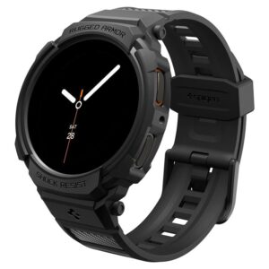 Spigen Rugged Armor Pro apyrankė skirta Samsung Galaxy Watch 8 40mm - Matte juodos spalvos - Image 10