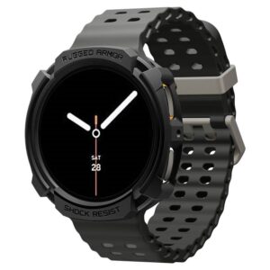 Spigen Rugged Armor dėklas skirtas Samsung Galaxy Watch 8 44mm - Matte juodos spalvos - Image 10