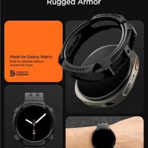 Spigen Rugged Armor dėklas skirtas Samsung Galaxy Watch 8 44mm - Matte juodos spalvos - Image 17