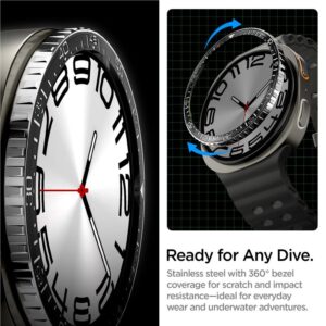 Spigen Bezel Tune Diver dėklas skirtas Samsung Galaxy Watch 8 44mm - juodos spalvos - Image 17