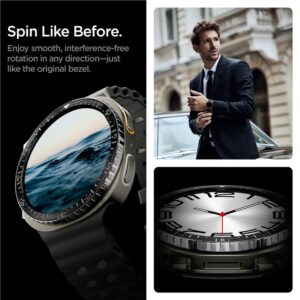 Spigen Bezel Tune Diver dėklas skirtas Samsung Galaxy Watch 8 44mm - juodos spalvos - Image 18
