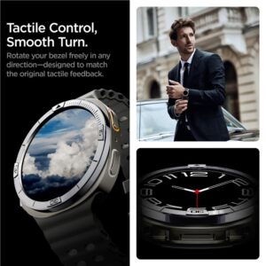Spigen Bezel Tune Pilot - Case / Protective Ring for Samsung Galaxy Watch 8 44 mm (Silver) - Image 8