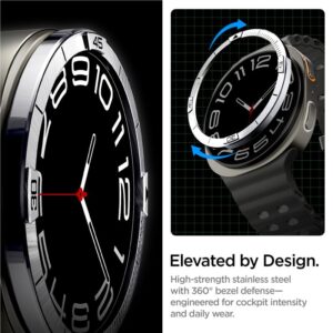 Spigen Bezel Tune Pilot - Case / Protective Ring for Samsung Galaxy Watch 8 44 mm (Silver) - Image 9