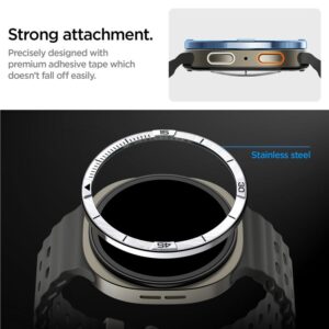 Spigen Bezel Tune Pilot - Case / Protective Ring for Samsung Galaxy Watch 8 44 mm (Silver) - Image 11