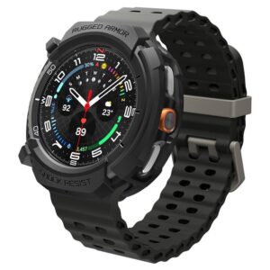 Spigen Rugged Armor dėklas skirtas Samsung Galaxy Watch 8 Classic 46mm - Matte juodos spalvos - Image 20