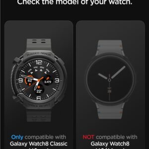Spigen Rugged Armor dėklas skirtas Samsung Galaxy Watch 8 Classic 46mm - Matte juodos spalvos - Image 12