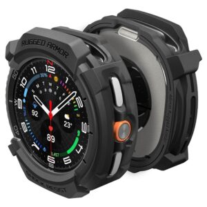 Spigen Rugged Armor dėklas skirtas Samsung Galaxy Watch 8 Classic 46mm - Matte juodos spalvos - Image 17