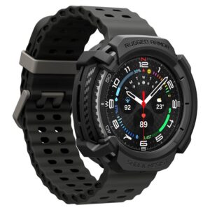 Spigen Rugged Armor dėklas skirtas Samsung Galaxy Watch 8 Classic 46mm - Matte juodos spalvos - Image 18