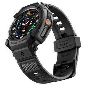 Spigen Rugged Armor Pro apyrankė skirta Samsung Galaxy Watch 8 Classic 46mm - Matte juodos spalvos - Image 20