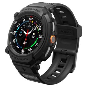 Spigen Rugged Armor Pro apyrankė skirta Samsung Galaxy Watch 8 Classic 46mm - Matte juodos spalvos - Image 10