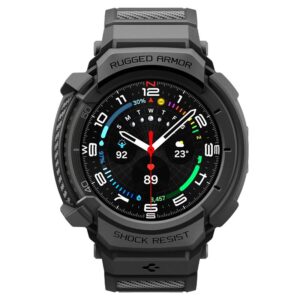 Spigen Rugged Armor Pro apyrankė skirta Samsung Galaxy Watch 8 Classic 46mm - Matte juodos spalvos - Image 18