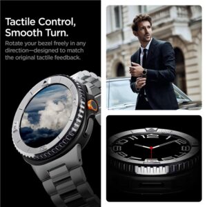 Spigen Bezel Tune (Pilot), sidabro spalvos - Samsung Galaxy Watch 8 Classic 46mm - Image 14