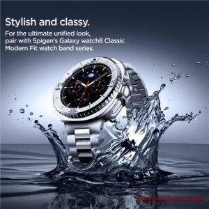 Spigen Bezel Tune Pro Pilot Cover for Samsung Galaxy Watch 8 Classic 46mm - sidabro spalvos - Image 11