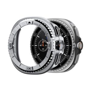 Spigen Bezel Tune Pro Pilot Cover for Samsung Galaxy Watch 8 Classic 46mm - sidabro spalvos - Image 16