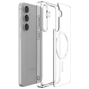 Spigen Ultra Hybrid Mag MagSafe dėklas skirtas Samsung Galaxy S25 FE - Clear and White - Image 12