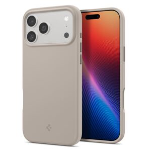 Spigen Silicone Fit MagSafe, stone - Apple iPhone 17 Pro