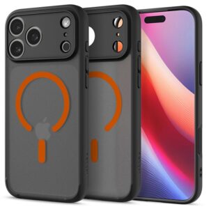 Spigen Ultra Hybrid MagSafe dėklas skirtas Apple iPhone 17 Pro Max - juodos spalvos and oranžinės spalvos - Image 8
