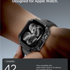 Spigen Rugged Armor 2, matinės juodos spalvos - Apple Watch 11 42mm - Image 3