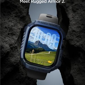 Spigen Rugged Armor dėklas skirtas Apple Watch 42mm - mėlynos spalvos - Image 11