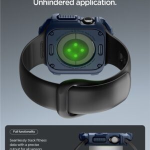 Spigen Rugged Armor dėklas skirtas Apple Watch 42mm - mėlynos spalvos - Image 17