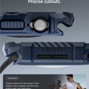 Spigen Rugged Armor dėklas skirtas Apple Watch 42mm - mėlynos spalvos - Image 18
