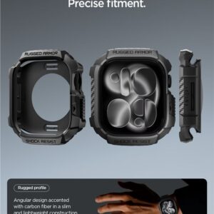 Spigen Rugged Armor 2, matinės juodos spalvos - Apple Watch 11 46mm - Image 6