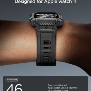 Spigen Rugged Armor Pro 2, matinės juodos spalvos - Apple Watch 11 46mm - Image 5