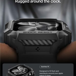 Spigen Rugged Armor Pro 2, matinės juodos spalvos - Apple Watch 11 46mm - Image 7