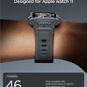 Spigen Rugged Armor Pro 2, dark pilkos spalvos - Apple Watch 11 46mm - Image 11
