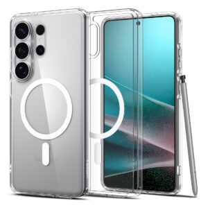 Spigen Ultra Hybrid Mag MagSafe dėklas skirtas Samsung Galaxy S26 Ultra - Clear and White - Image 10