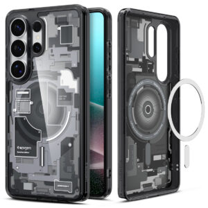 Spigen Ultra Hybrid Mag MagSafe dėklas skirtas Samsung Galaxy S26 Ultra Zero One - Clear Black - Image 13