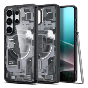 Spigen Ultra Hybrid Mag MagSafe dėklas skirtas Samsung Galaxy S26 Ultra Zero One - Clear Black - Image 10