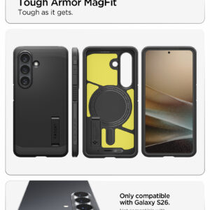Spigen Tough Armor Mag MagSafe dėklas skirtas Samsung Galaxy S26 - juodos spalvos - Image 19