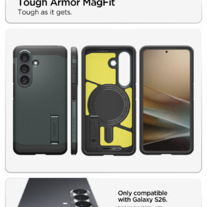 Spigen Tough Armor Mag MagSafe dėklas skirtas Samsung Galaxy S26 - žalios spalvos - Image 19