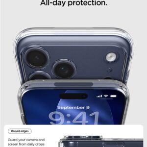 Spigen Ultra Hybrid MagSafe dėklas skirtas Apple iPhone 17 Pro Max - Clear mėlynos spalvos - Image 11