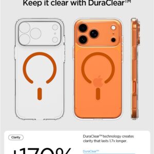 Spigen Ultra Hybrid MagSafe dėklas skirtas Apple iPhone 17 Pro - Clear oranžinės spalvos - Image 12