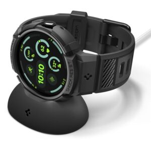 Spigen Rugged Armor Pro + Stand, matinės juodos spalvos - Google Pixel Watch 4 45mm - Image 5