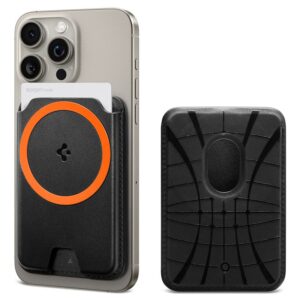 Spigen Valentinus MagSafe Wallet 3 Card, juodos spalvos